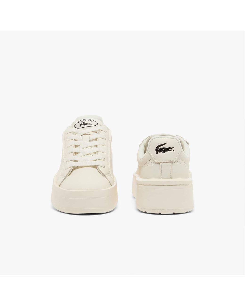 Lacoste Natural Carnaby Platform Leather Sneakers