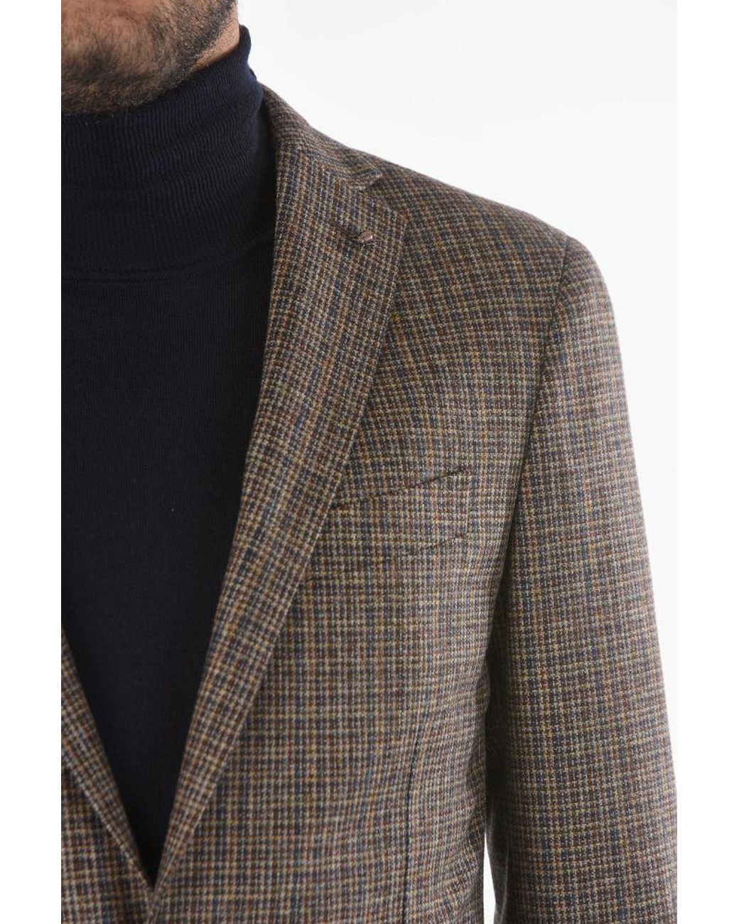 Corneliani Cc Collection Houndstooth Wool And Cashmere Right