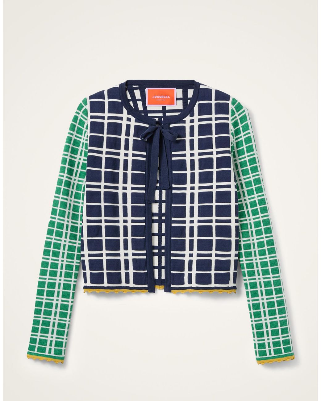 LaDoubleJ Blue Check Me Cardigan