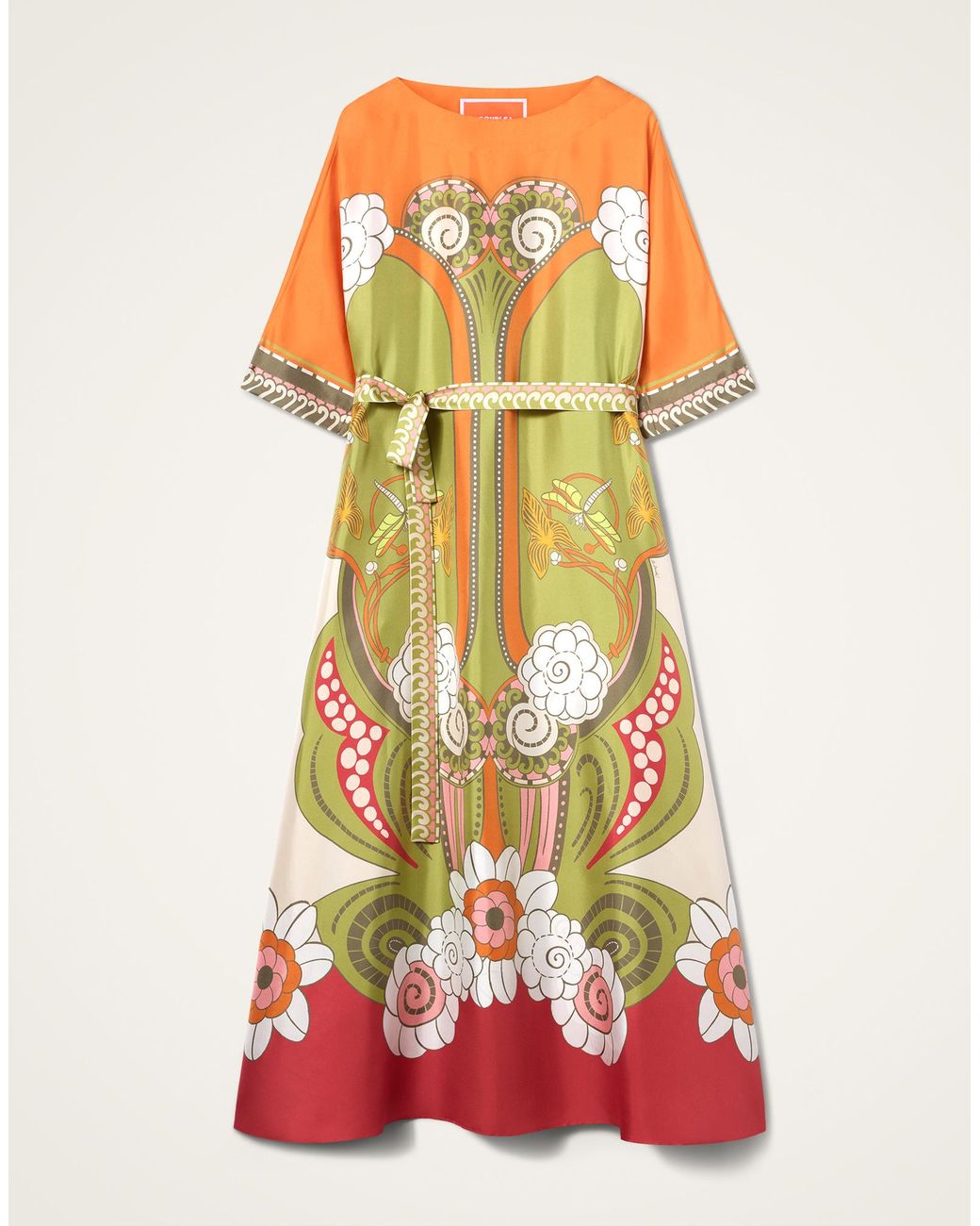 LaDoubleJ White Muumuu Dress Round Neck