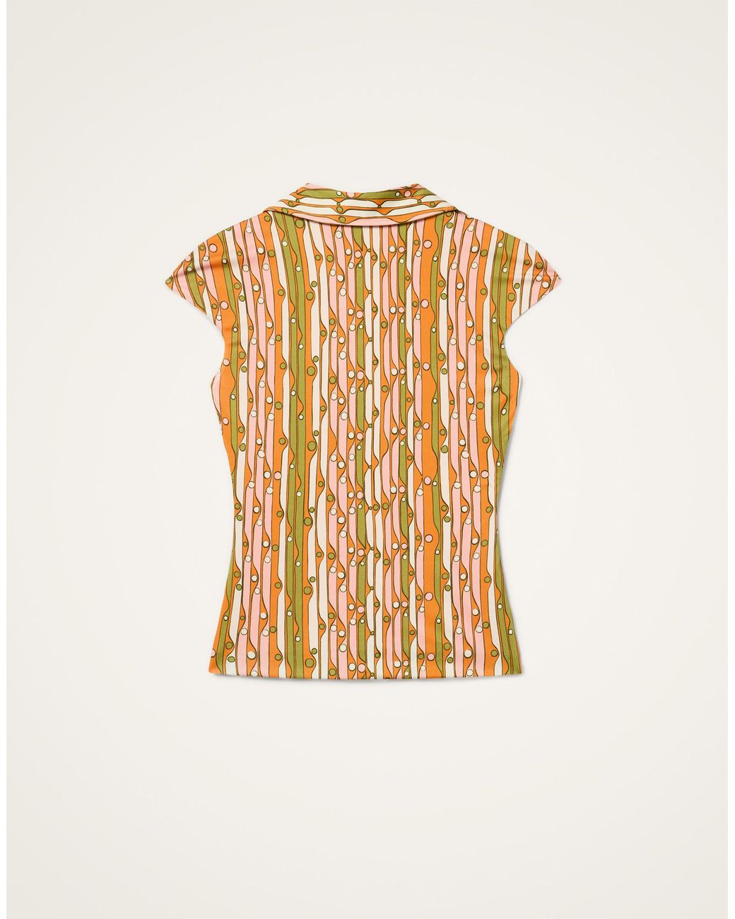 LaDoubleJ Multicolor Sleeveless Stretch Polo