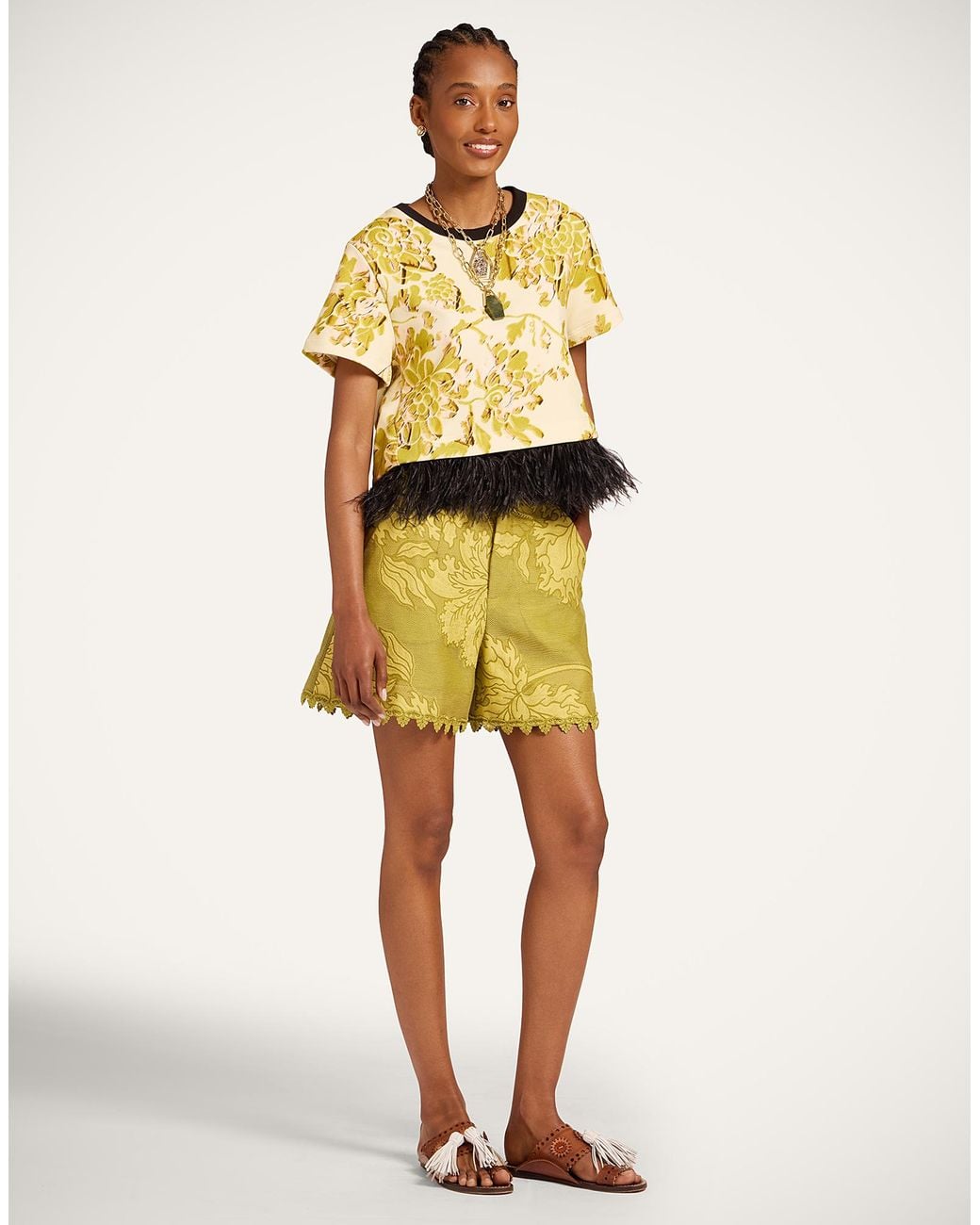 LaDoubleJ Yellow La Scala Tee