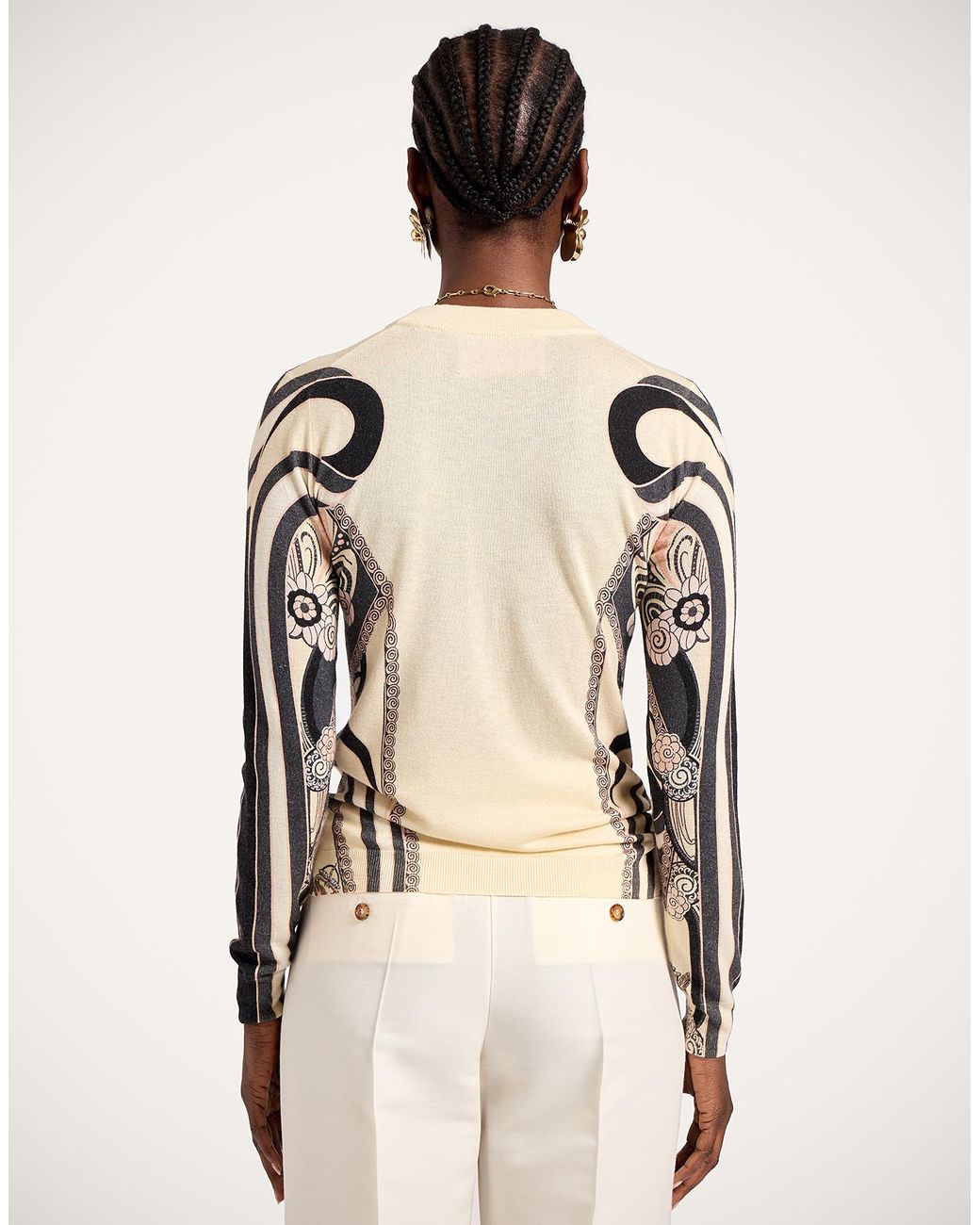 LaDoubleJ Natural Silky Crew Neck