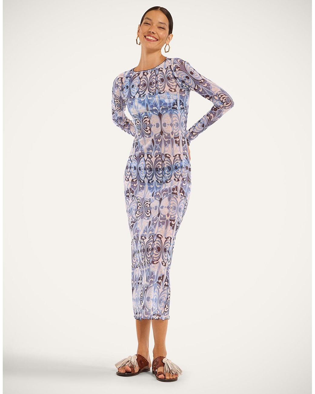 LaDoubleJ Blue Slinky Swing Dress