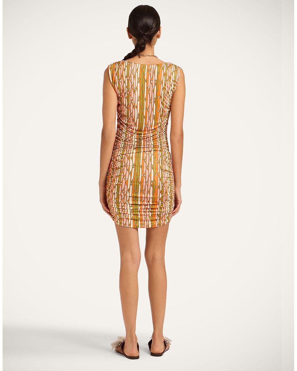 LaDoubleJ Metallic Bandage Mini Dress