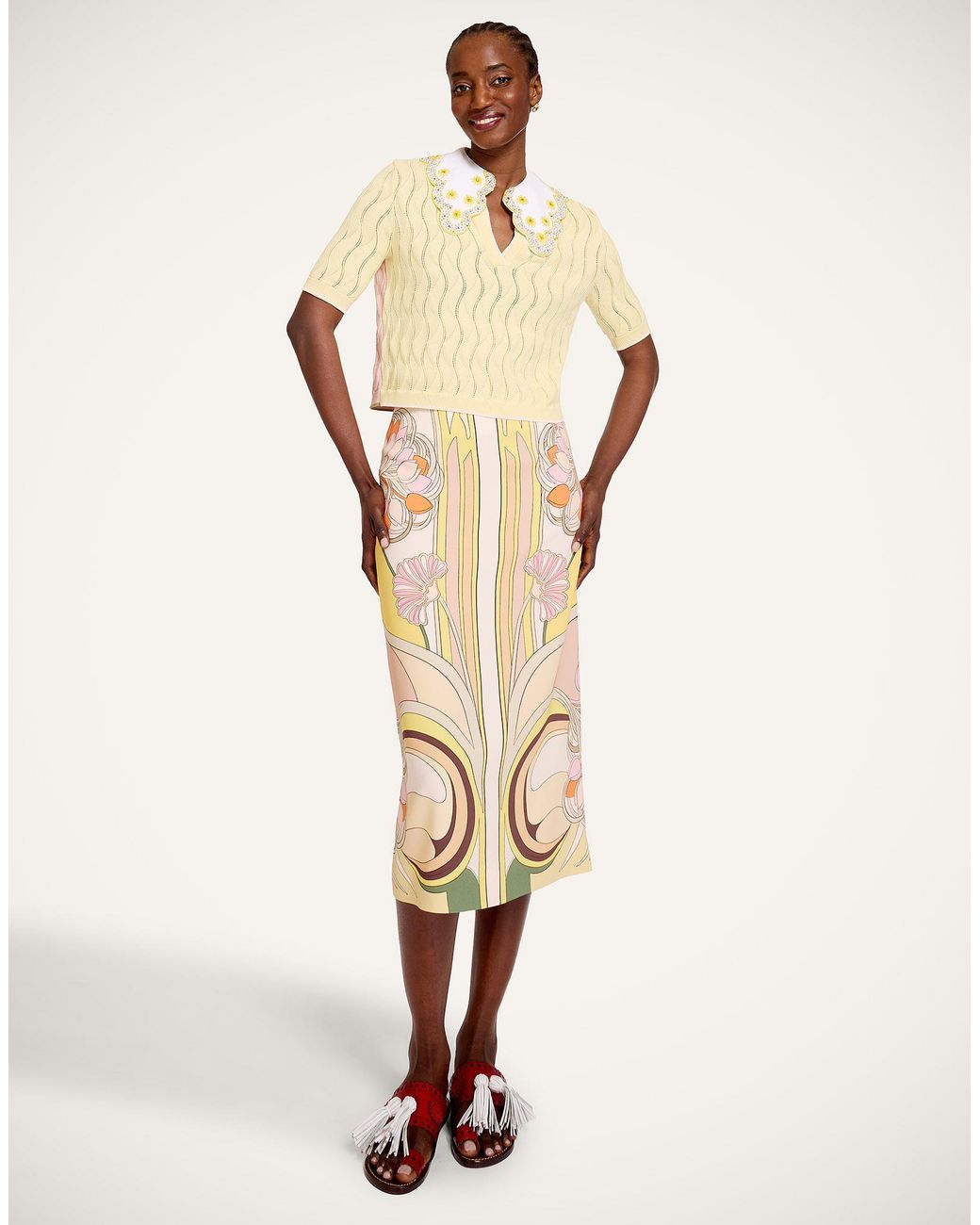LaDoubleJ Natural Pencil Skirt