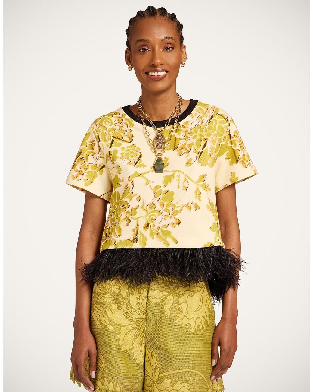 LaDoubleJ Yellow La Scala Tee