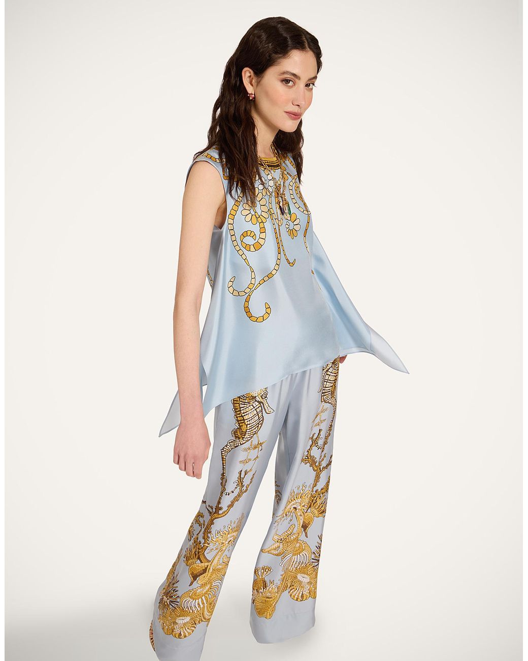 LaDoubleJ Blue Palazzo Pants