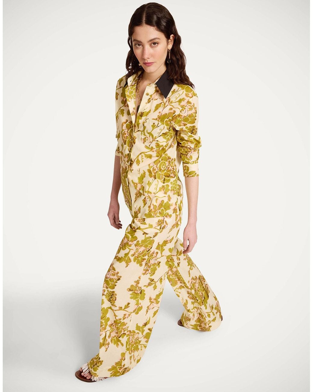 LaDoubleJ Metallic Palazzo Pants