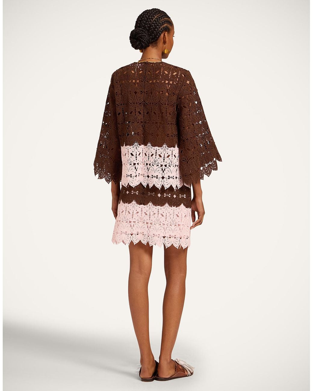 LaDoubleJ Natural Lacey Mini Baia Skirt