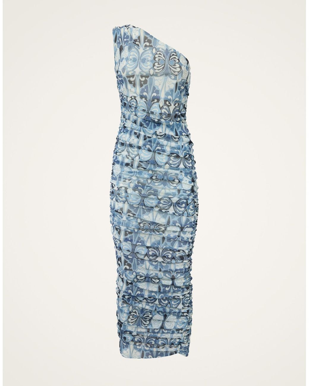 LaDoubleJ Blue One Shoulder Bandage Dress