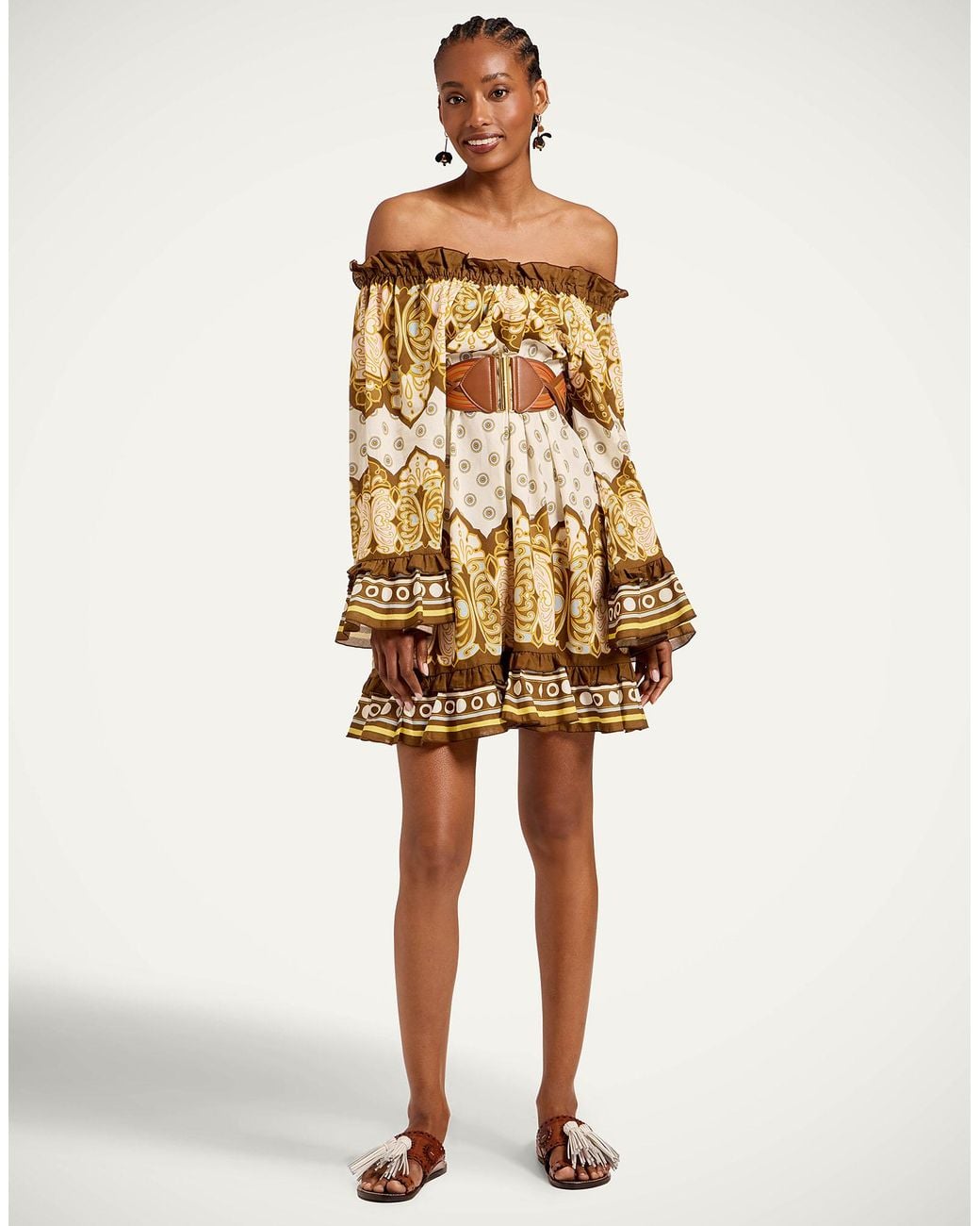 LaDoubleJ Natural Boho Mini Dress