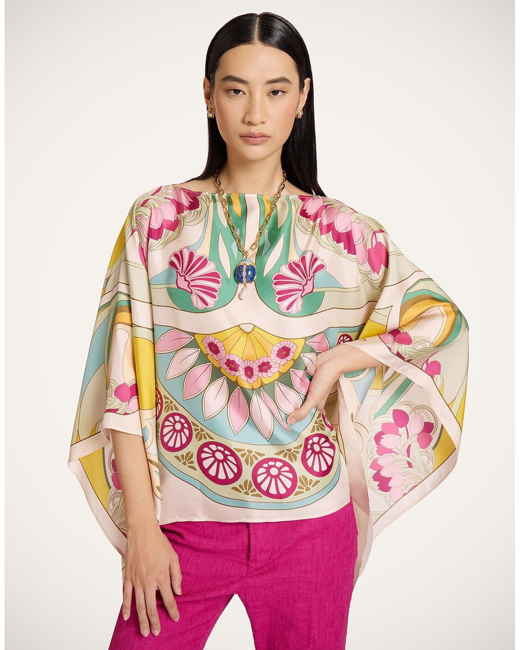 LaDoubleJ Pink Foulard Top