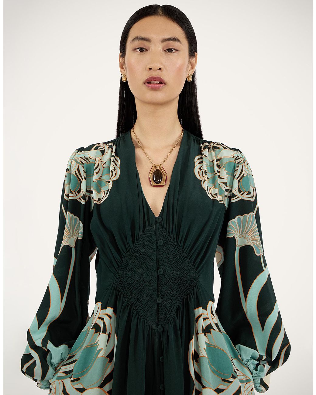 LaDoubleJ Green Long Camerino Dress