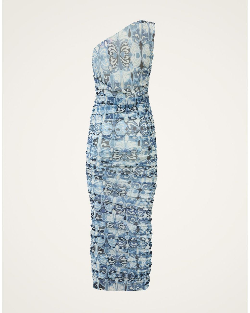 LaDoubleJ Blue One Shoulder Bandage Dress
