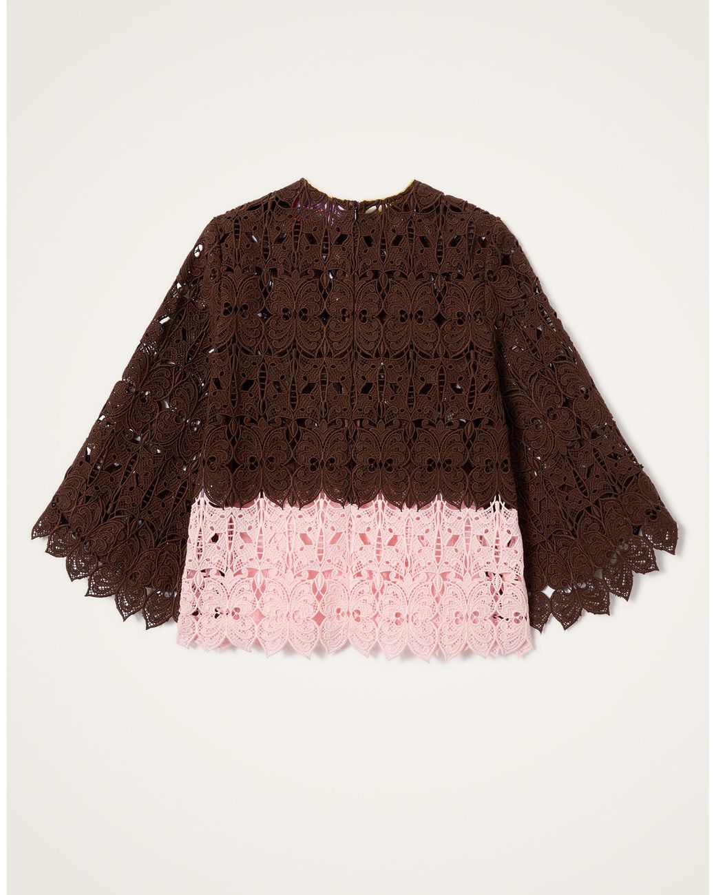 LaDoubleJ Brown Lacey Make An Exit Top