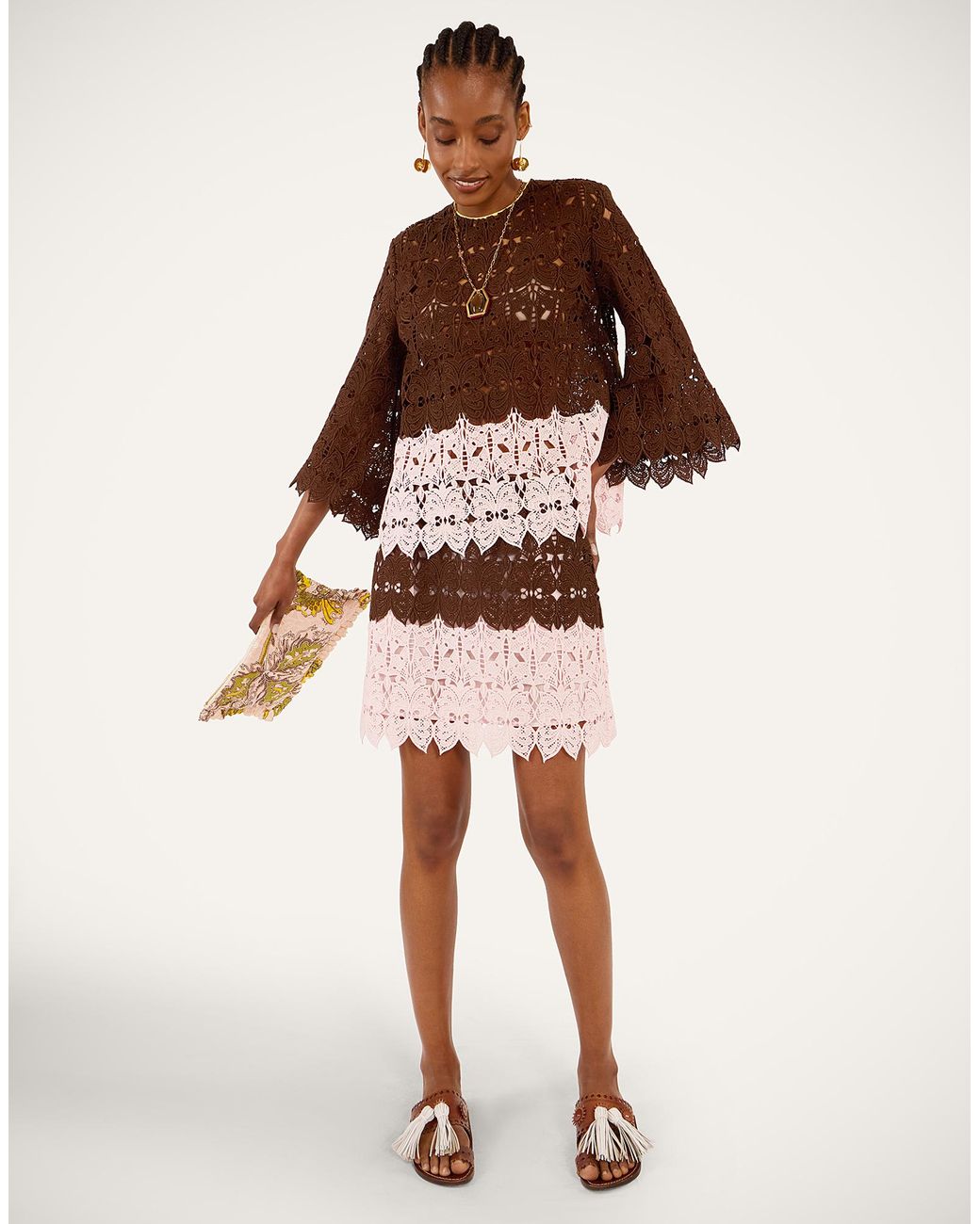 LaDoubleJ Natural Lacey Mini Baia Skirt