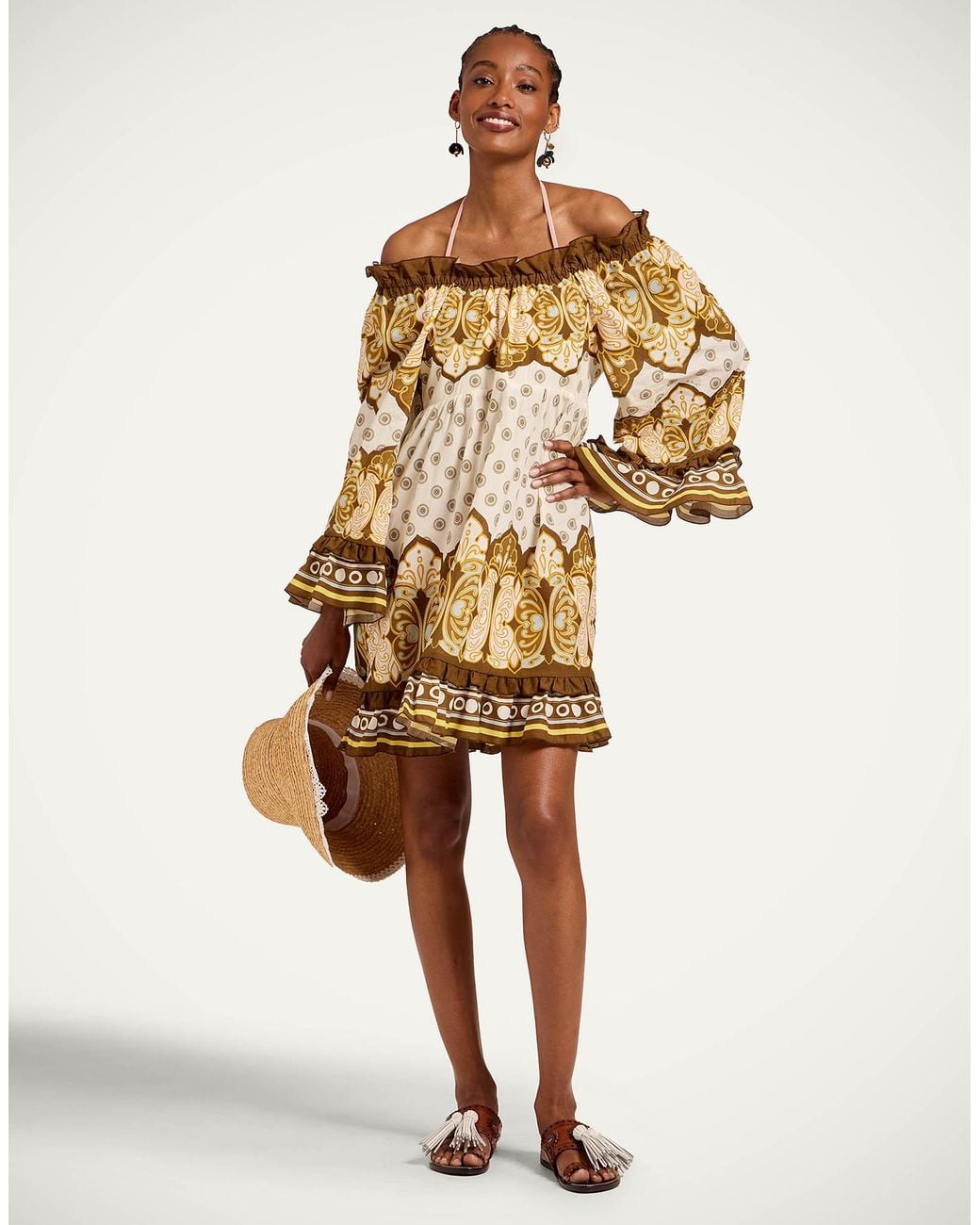 LaDoubleJ Natural Boho Mini Dress