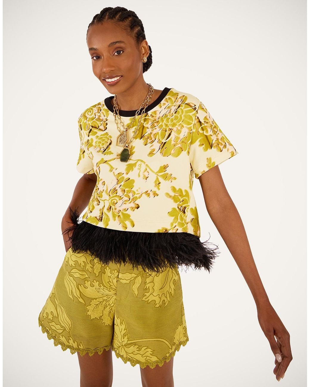 LaDoubleJ Yellow La Scala Tee