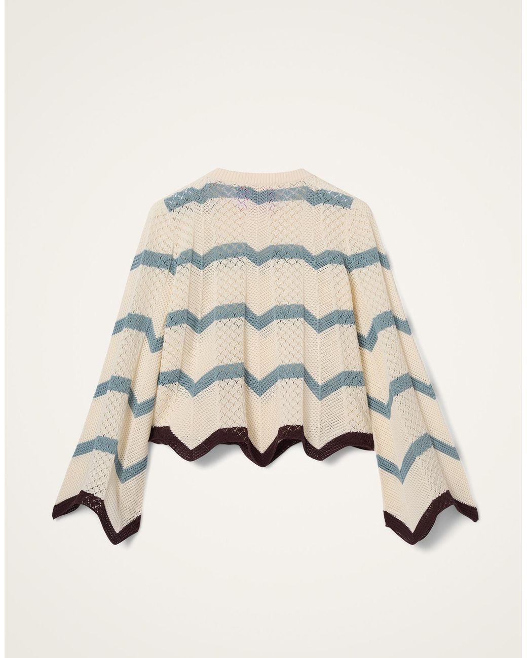 LaDoubleJ Natural Chevron Crop Sweater