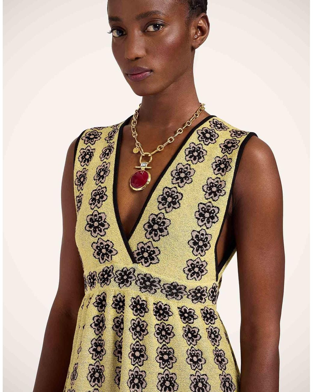 LaDoubleJ Metallic Caper Dress