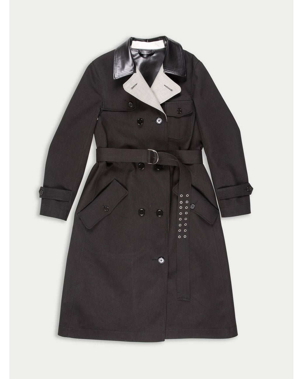 La Fetiche White Teddy Fitted Trench Coat