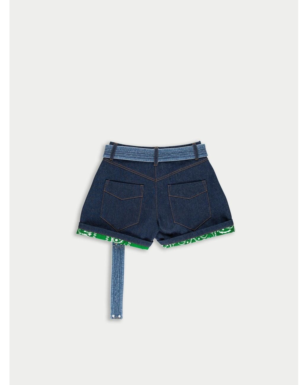 La Fetiche Blue Marguerite Raw Denim Short