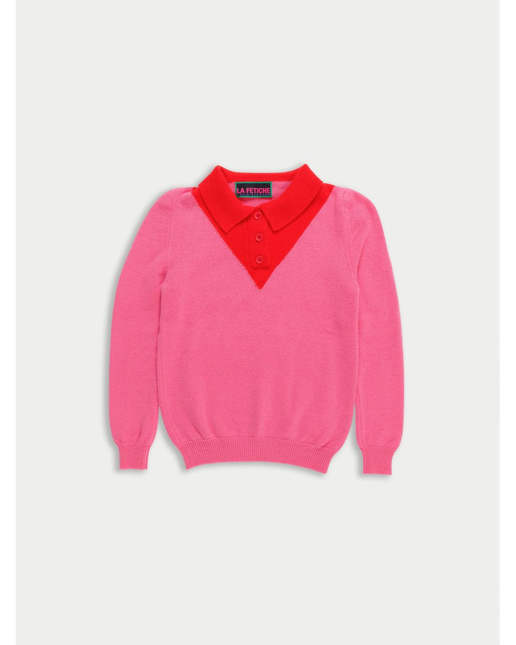 La Fetiche Pink Lory Polo Sweater