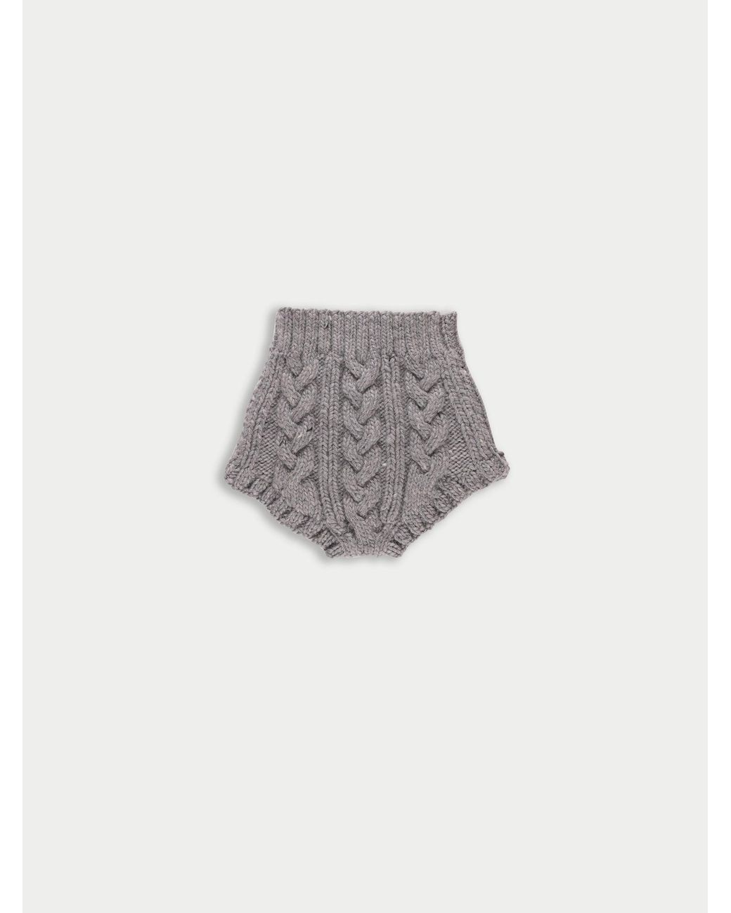La Fetiche Gray Edie Hand Knitted Cable Pants