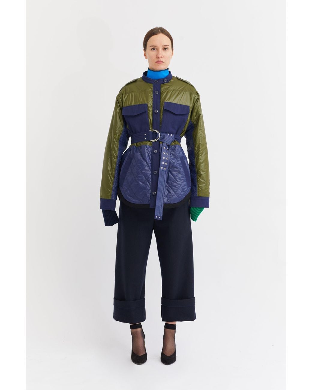La Fetiche Blue Orson Nylon Padded Jacket