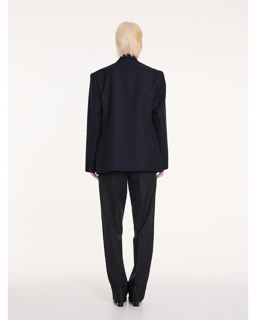 La Fetiche Blue Maxime Oversized Smoking Jacket