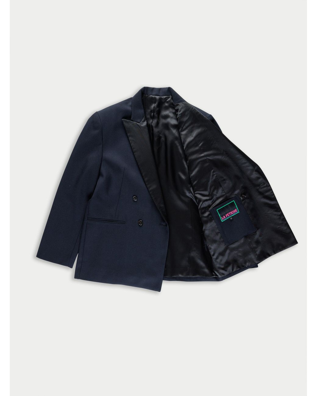 La Fetiche Blue Maxime Oversized Smoking Jacket