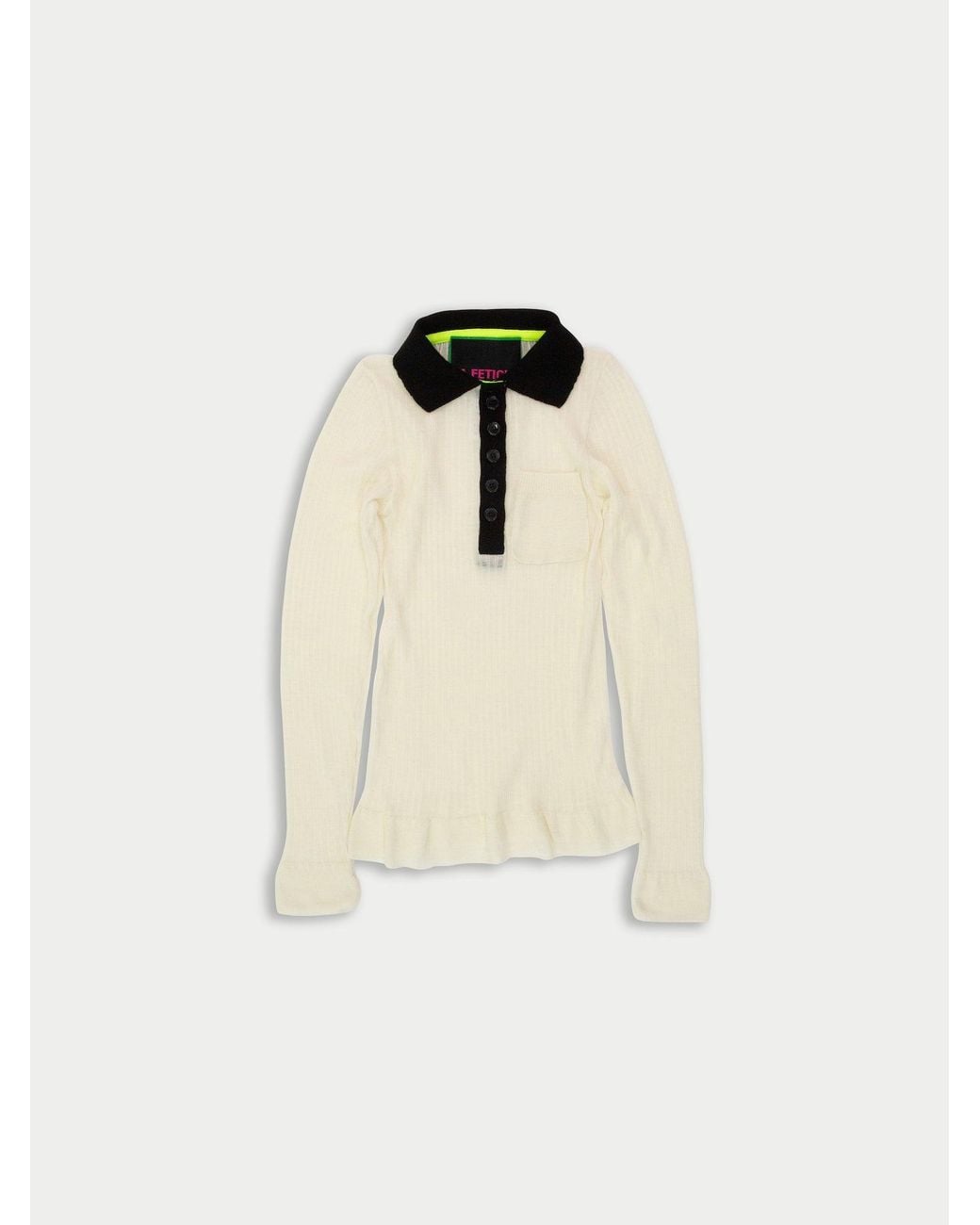 La Fetiche Natural Mick Fine Weight Ribbed Top