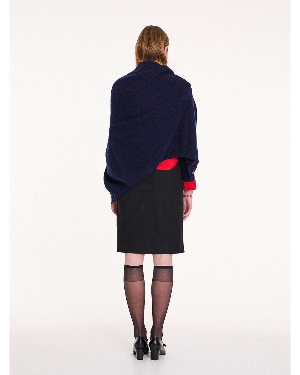 La Fetiche Blue Beaton Brushed V-Neck Cardigan