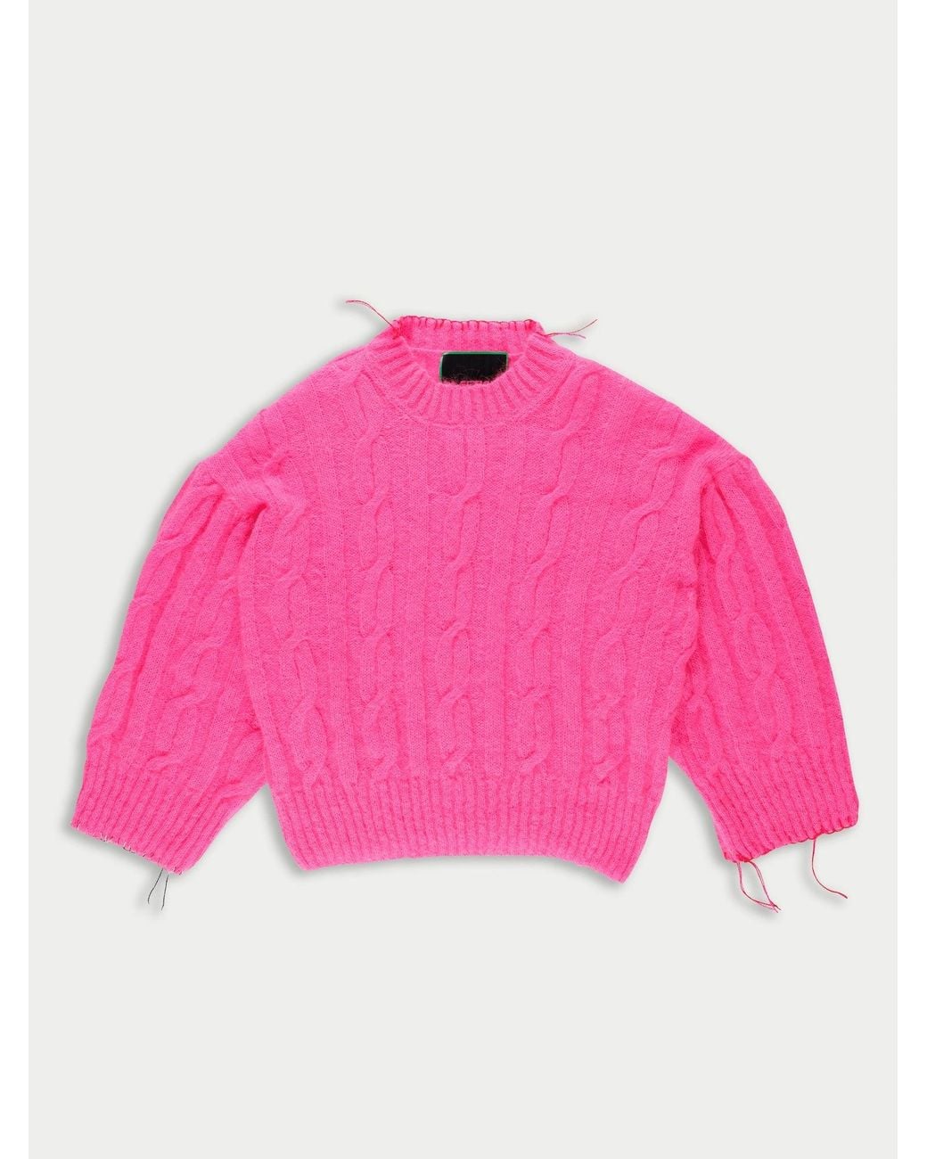 La Fetiche Pink Aurora Cable Sweater