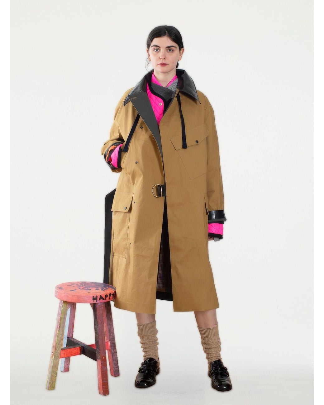 La Fetiche Multicolor Ryder Traditional Waterproof Trench Coat