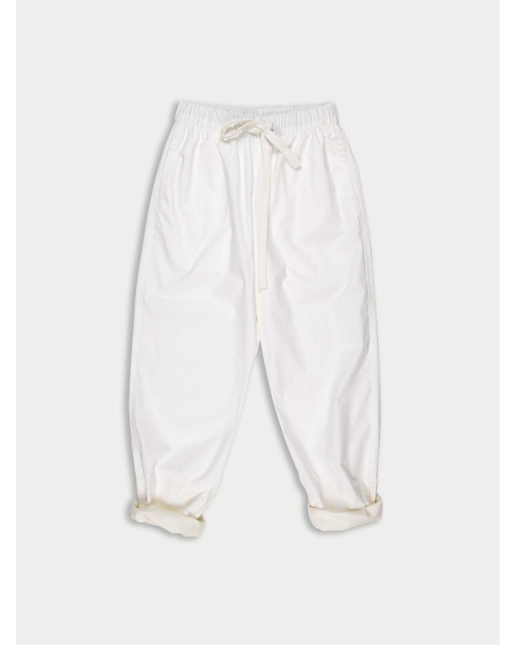 La Fetiche White Walter Cotton Jogging Pants