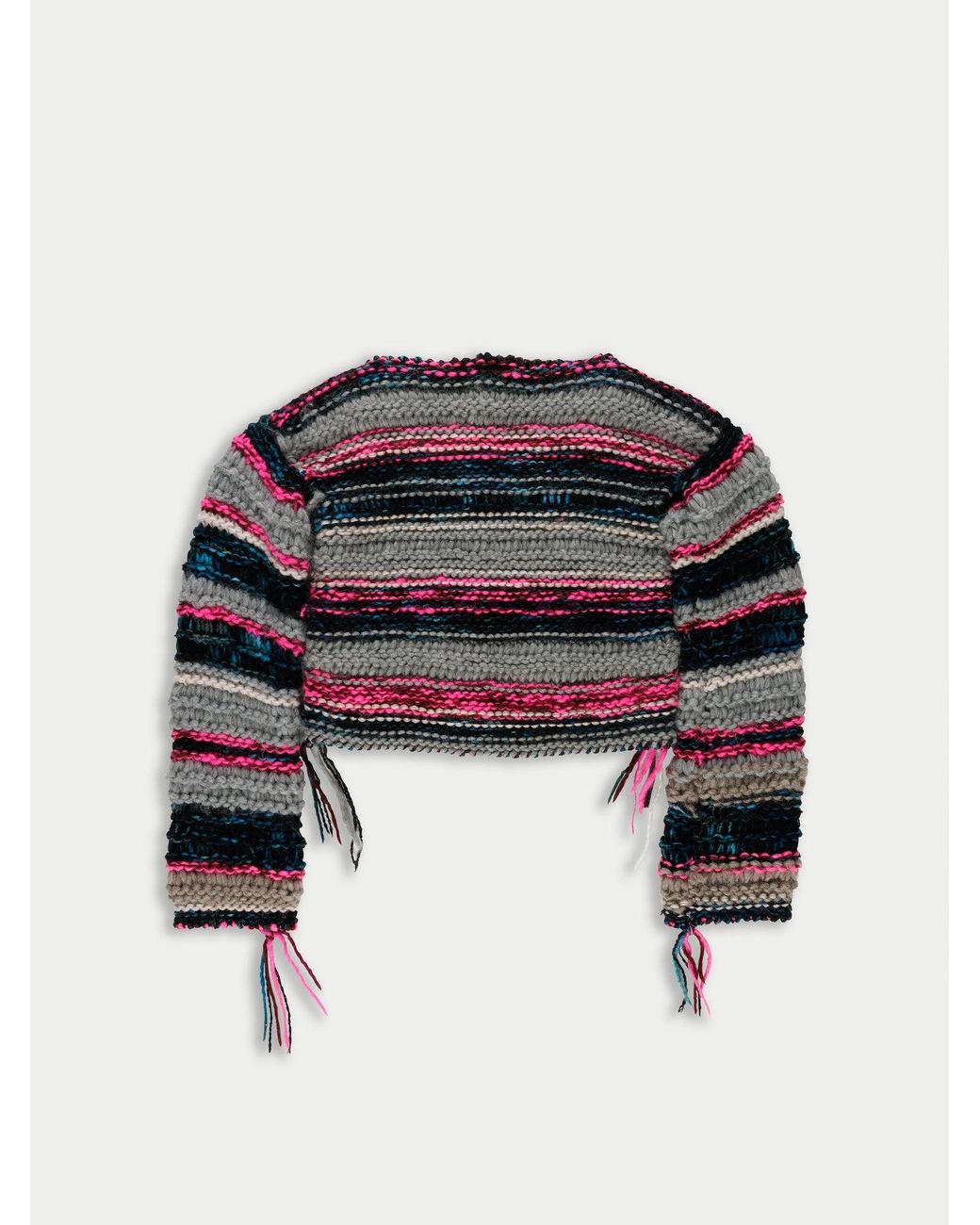 La Fetiche Multicolor Fleur Hand Knitted Cardigan