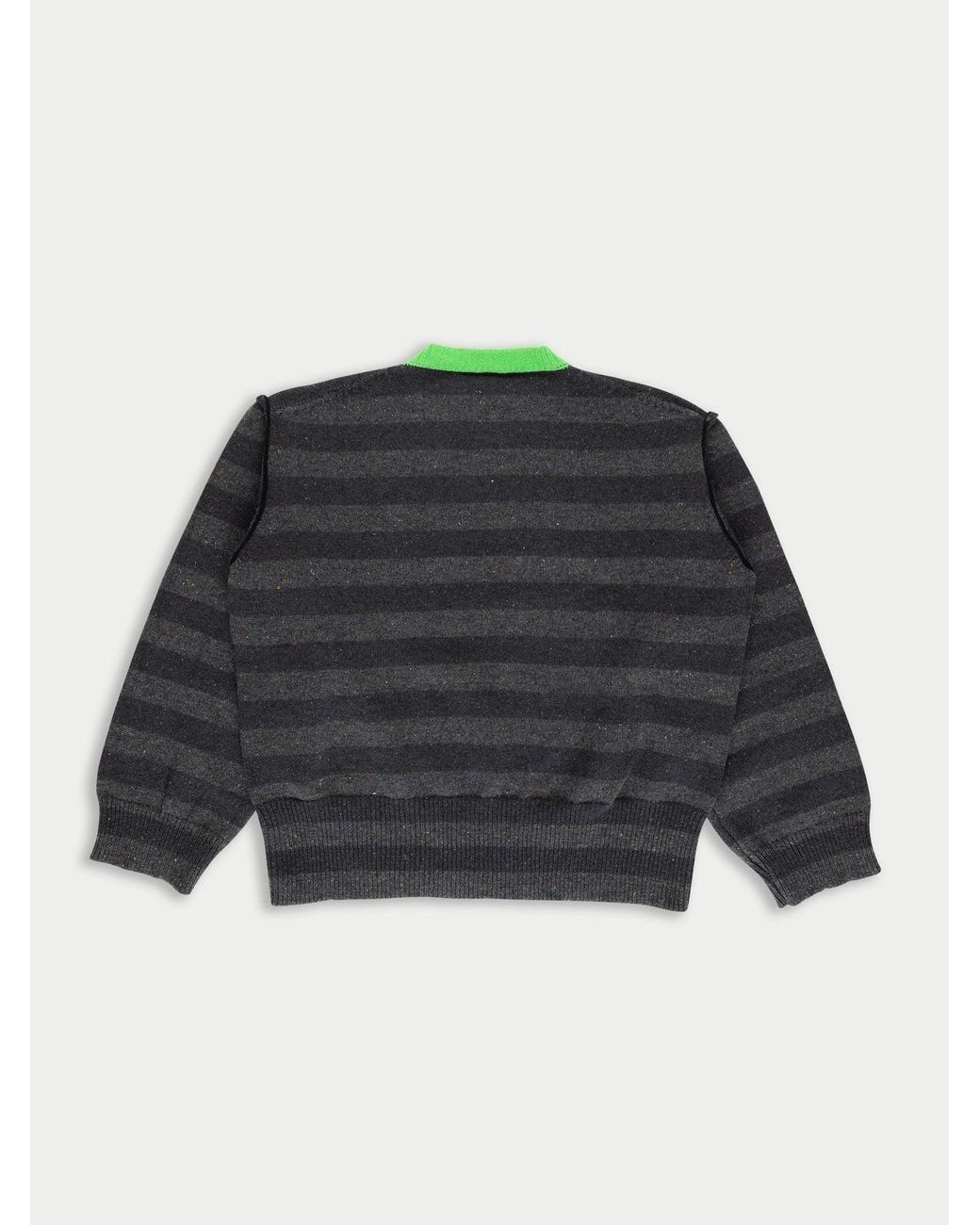 La Fetiche Black Leslie Loose Fit Striped Sweater