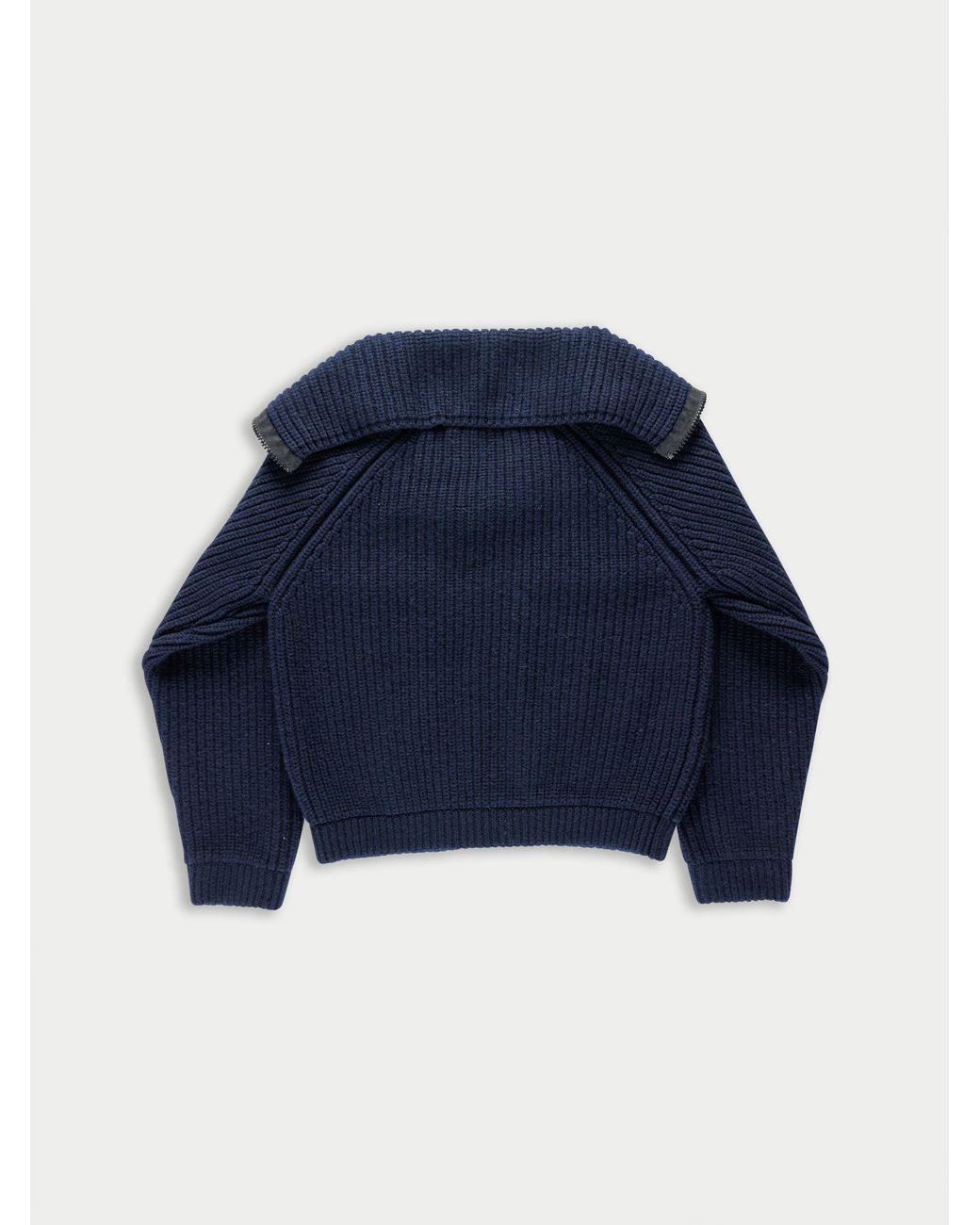 La Fetiche Blue Caxi Chunky Rib Knitted Jacket