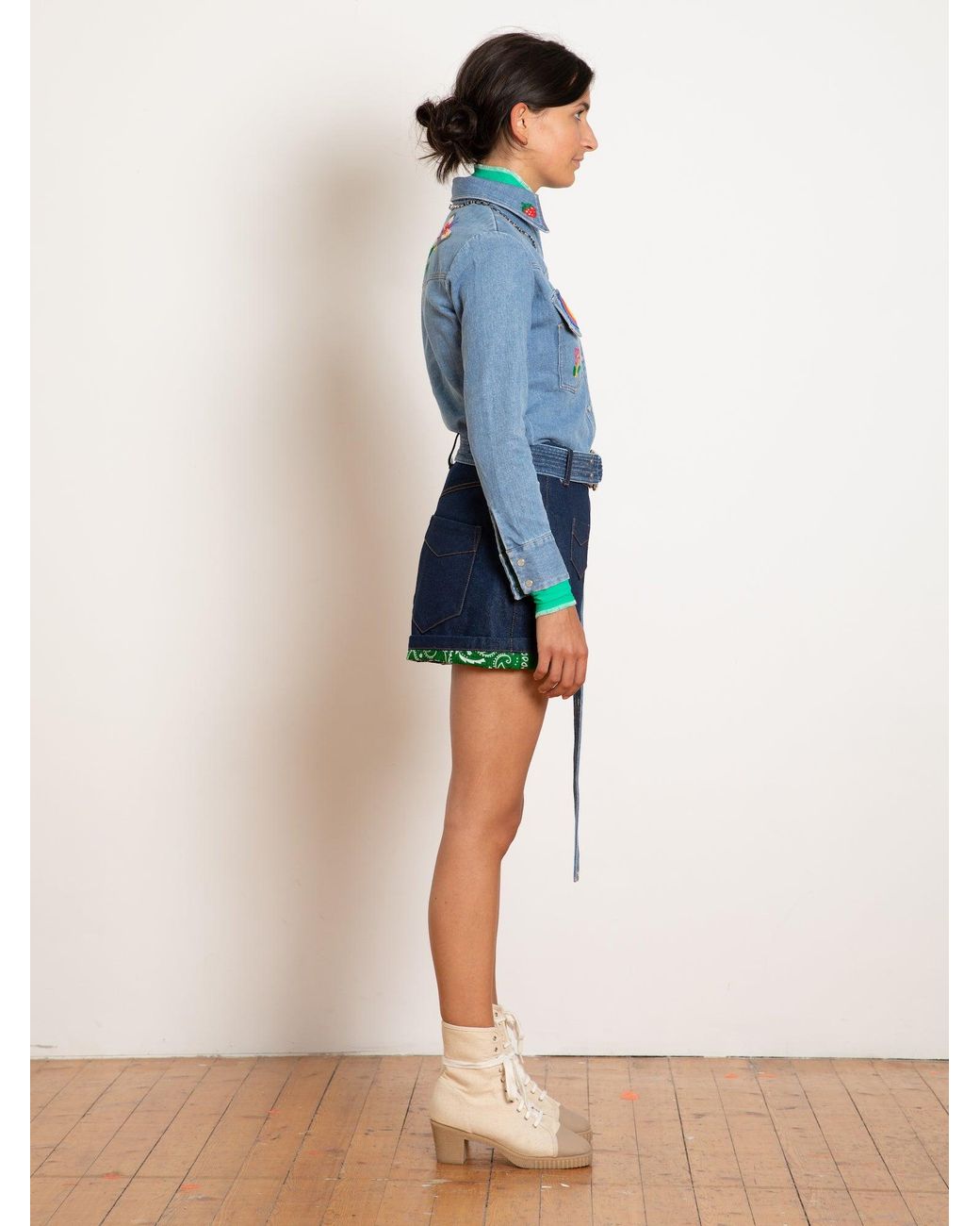 La Fetiche Blue Ono Stone Washed Denim Shirt
