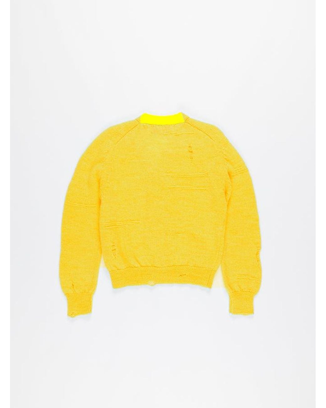 La Fetiche Yellow Beatrix V-Neck Cardigan