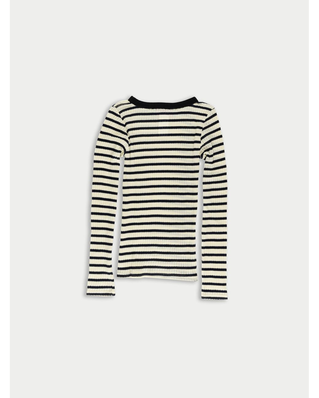 La Fetiche White Jackie Raye Fine Weight Ribbed Top