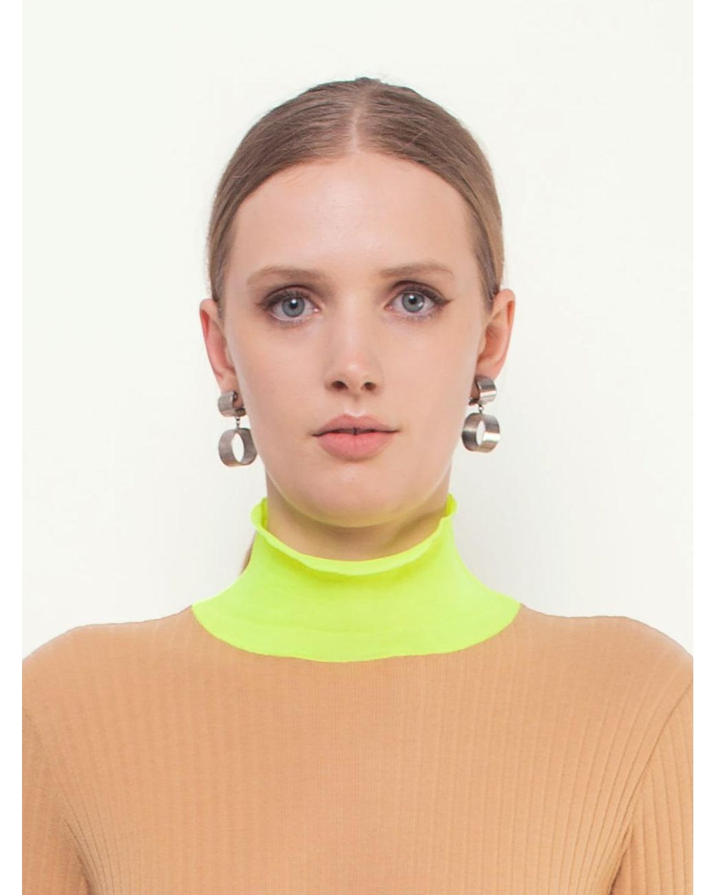 La Fetiche Yellow Frederique Ribbed Fine Weight Top