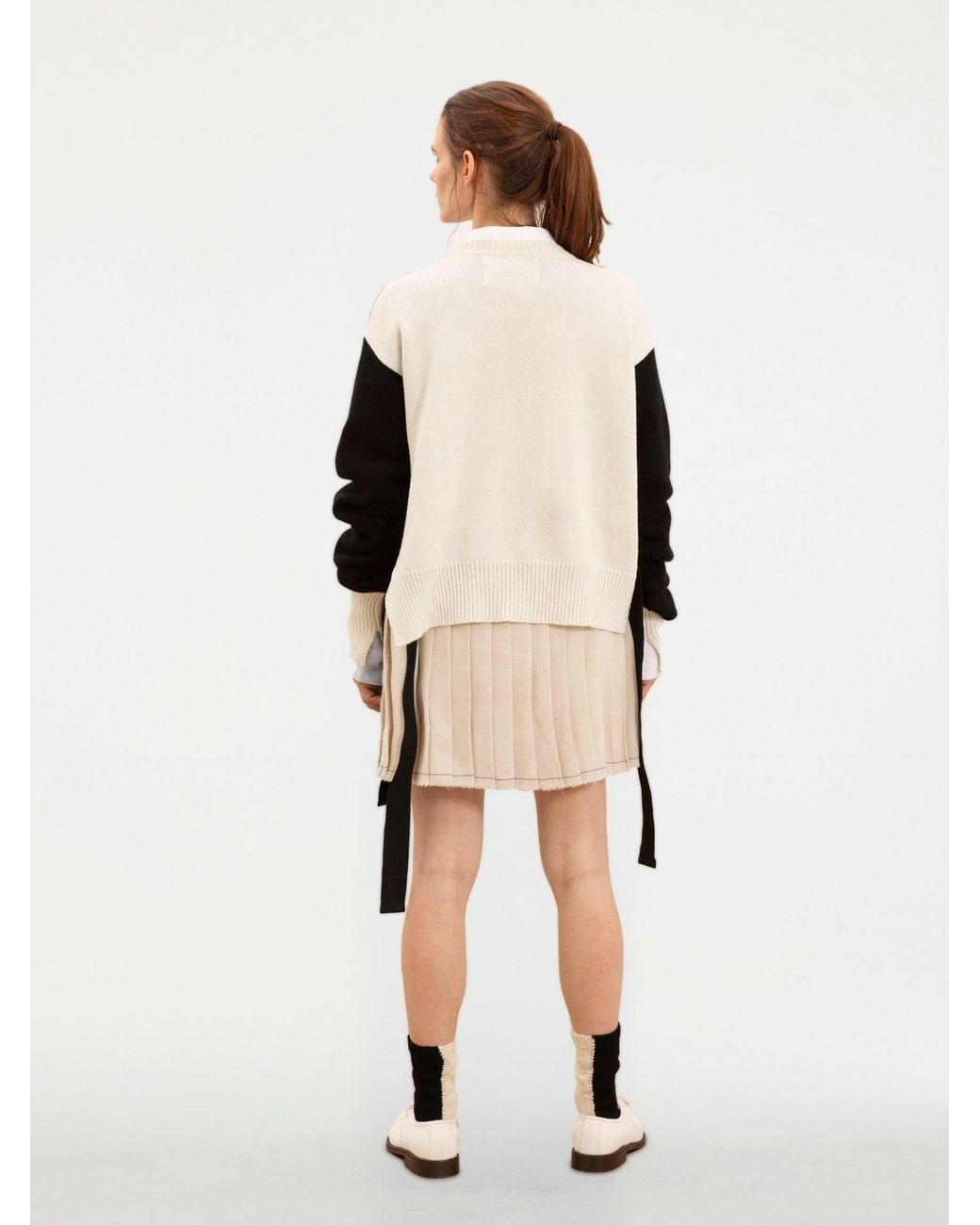La Fetiche Black Twiggy Traditional Hand Pleated Mini Kilt Made With Japanese Fabric