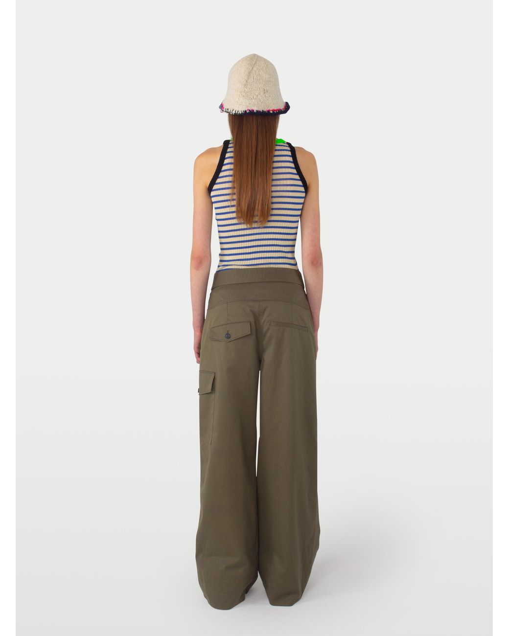 La Fetiche Green Gabrielle Pleated Pant