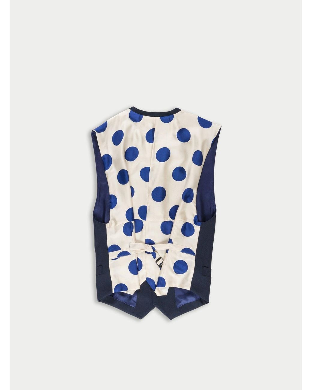 La Fetiche Blue Flore Sleeveless Tailored Vest