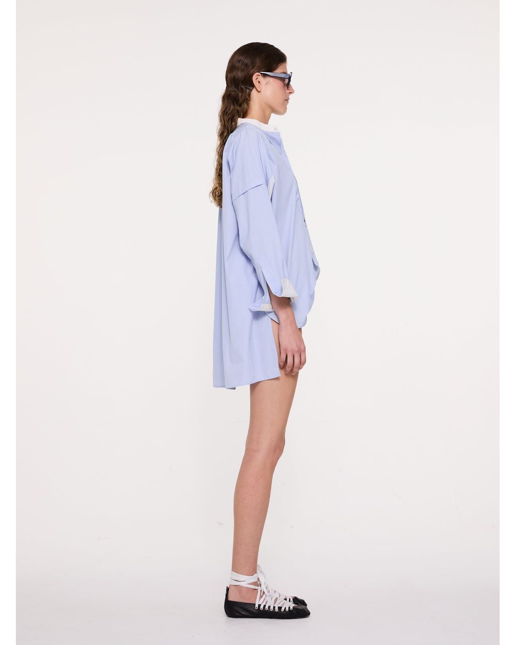 La Fetiche Blue Lou Traditional Striped Overshirt