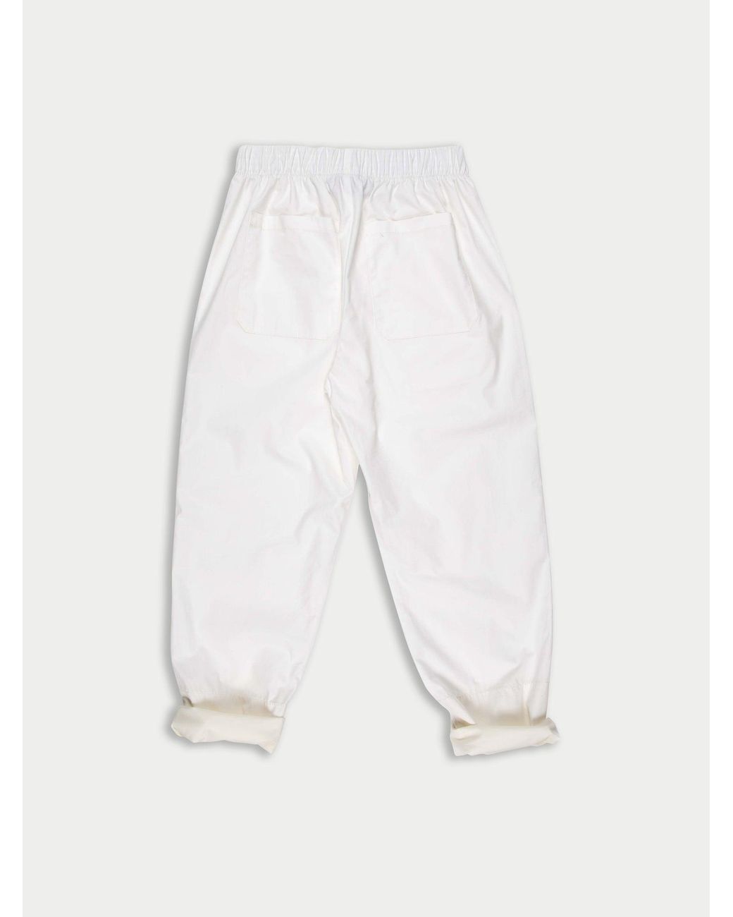 La Fetiche White Walter Cotton Jogging Pants