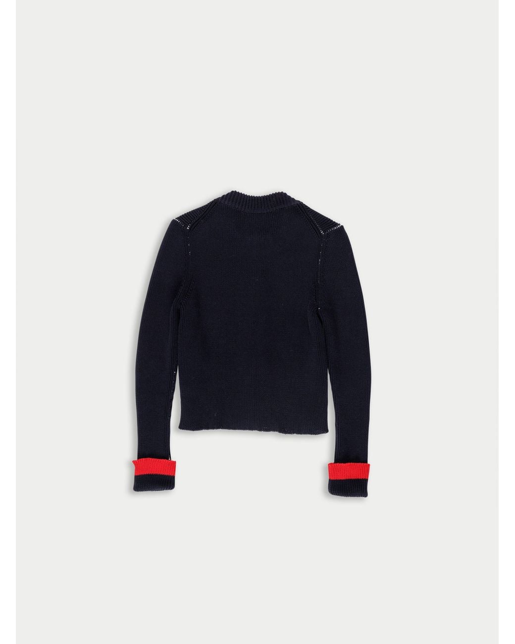 La Fetiche Blue Rosemary Shrunken Fit Ribbed Cardigan